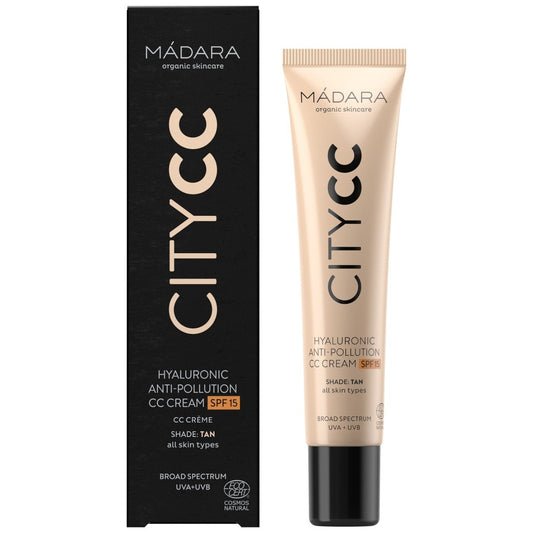 Madara CITY CC Anti-Pollution Hyaluron Creme mit LSF 15, tan, 40 ml - Madara