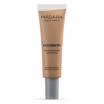 Madara SKINONYM Semi-Matte Peptide Foundation, 65 WARM TAN, 30 ml - Madara