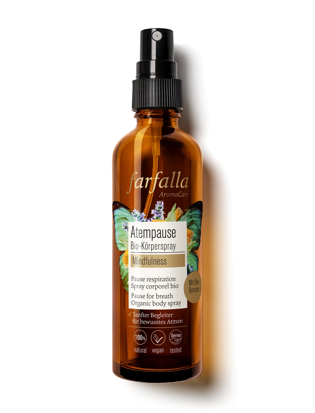 Farfalla – Mindfulness, Atempause Bio-Körperspray, 75 ml
