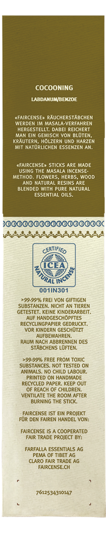 Farfalla Amber / Cocooning, Faircense Räucherstäbchen