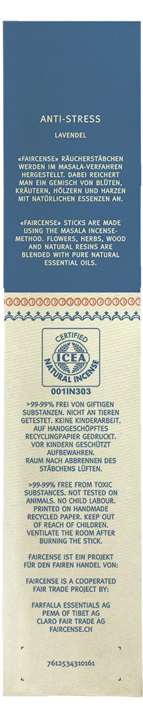 Farfalla Lavendel / Anti-Stress, Faircense Räucherstäbchen