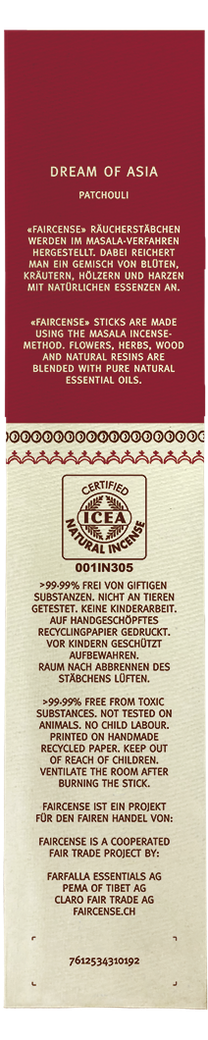 Farfalla Patchouli / Dream of Asia, Faircense Räucherstäbchen