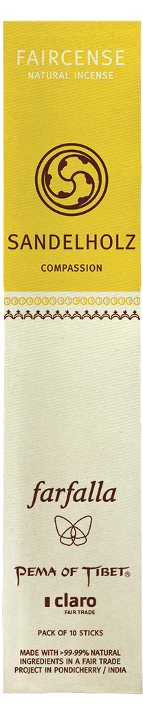 Farfalla Sandelholz / Compassion, Faircense Räucherstäbchen