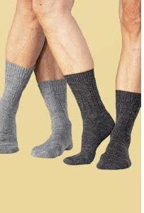 Saling Schafwolle Alpaka Socken dünn im Doppelpack (2 Paar) - Saling