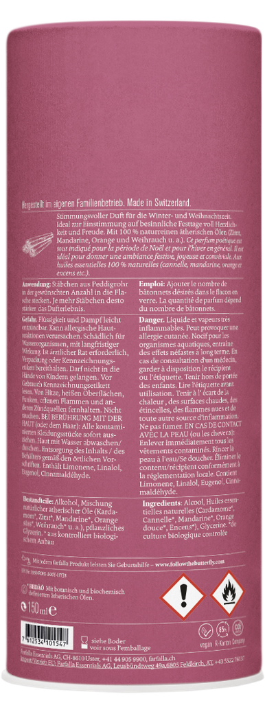 Farfalla Duftstäbchen Weihnachtsstern Aroma Ambiance