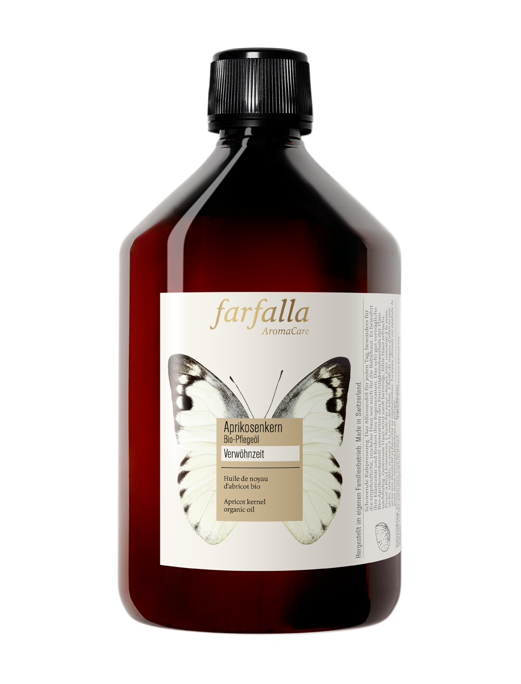Farfalla – Aprikosenkern Bio-Pflegeöl, Verwöhnzeit, 500 ml