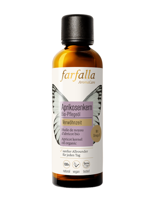 Farfalla – Aprikosenkern Bio-Pflegeöl, Verwöhnzeit, 75 ml