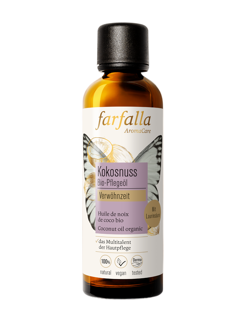 Farfalla – Kokosnuss Bio-Pflegeöl, Verwöhnzeit, 75 ml