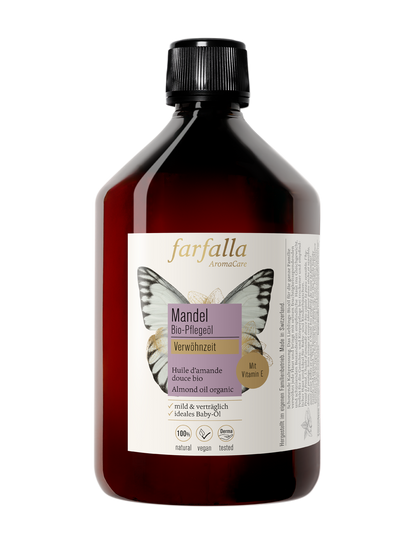 Farfalla – Mandel Bio-Pflegeöl, Verwöhnzeit, 500 ml
