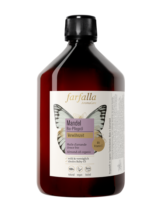 Farfalla – Mandel Bio-Pflegeöl, Verwöhnzeit, 500 ml