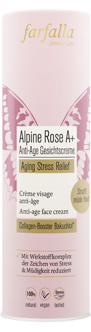 Farfalla Alpine Rose A+ Anti-Age Gesichtscreme, Aging Stress Relief, 30ml