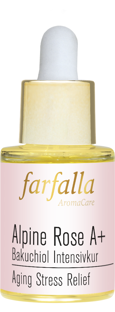 Farfalla Alpine Rose A+ Bakuchiol Intensivkur, Aging Stress Relief, 15ml