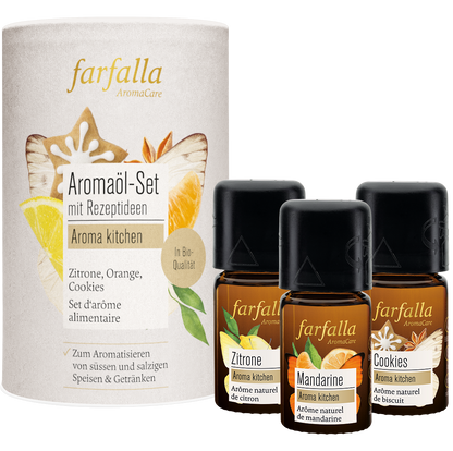 Farfalla Aromaöl-Set mit Rezeptideen