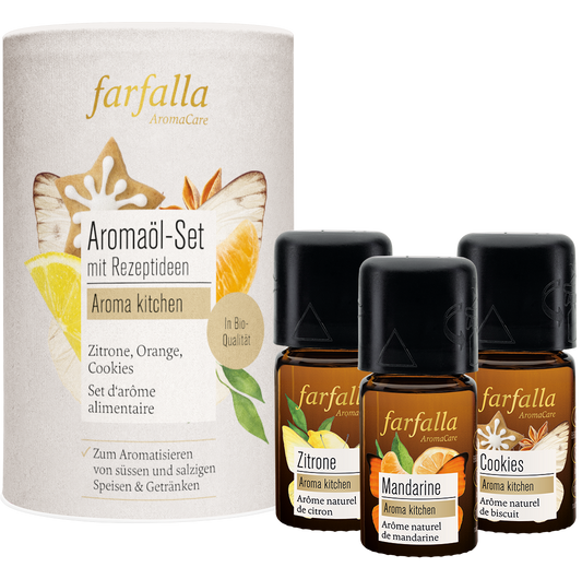 Farfalla Aromaöl-Set mit Rezeptideen