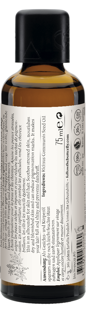 Farfalla – Rizinus Bio-Pflegeöl, regenerierend, 75 ml