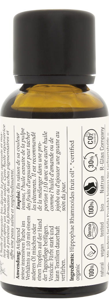 Farfalla – Sanddornfruchtfleisch Bio-Pflegeöl, after sun, 30 ml
