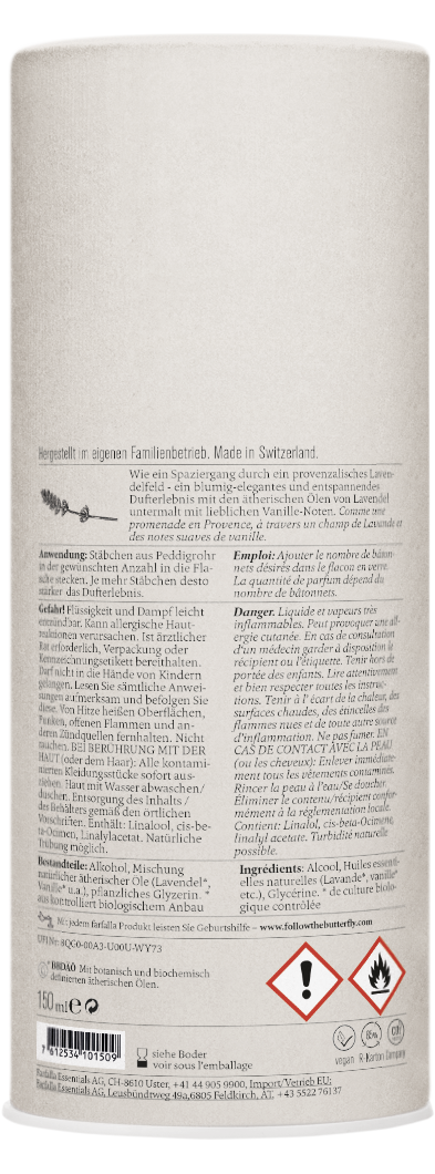 Farfalla – Duftstäbchen Lavender Field Aroma Ambiance, 150 ml