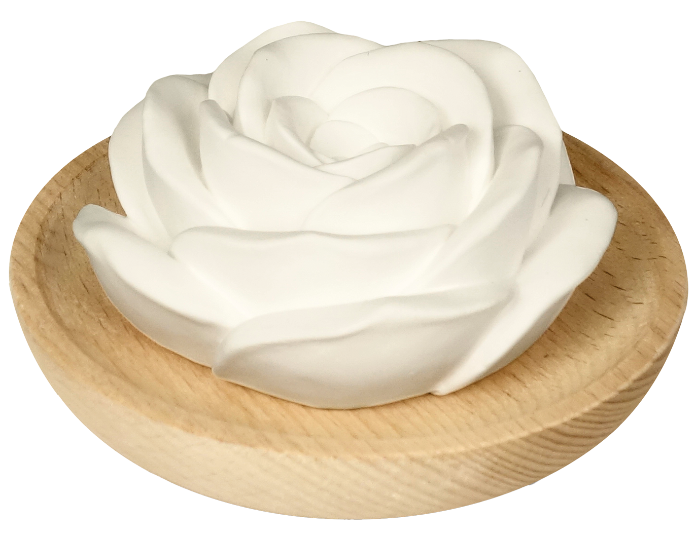 Farfalla – Duftstein Rose mit Holzteller