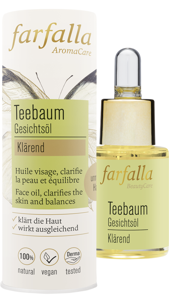 Farfalla – Gesichtsöl Teebaum, klärend, 15 ml