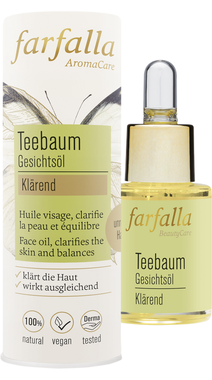 Farfalla – Gesichtsöl Teebaum, klärend, 15 ml