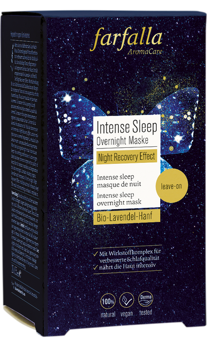 Farfalla Intense Sleep Overnight Maske, Night Recovery Effect, Tray/Spender 20x 3.5ml