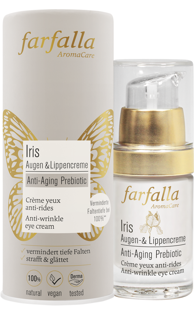 Farfalla Iris Anti-Ageing Prebiotic, Augen- & Lippencreme, 15ml