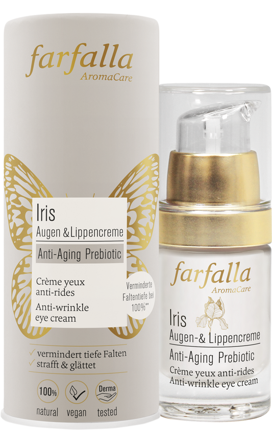 Farfalla Iris Anti-Ageing Prebiotic, Augen- & Lippencreme, 15ml