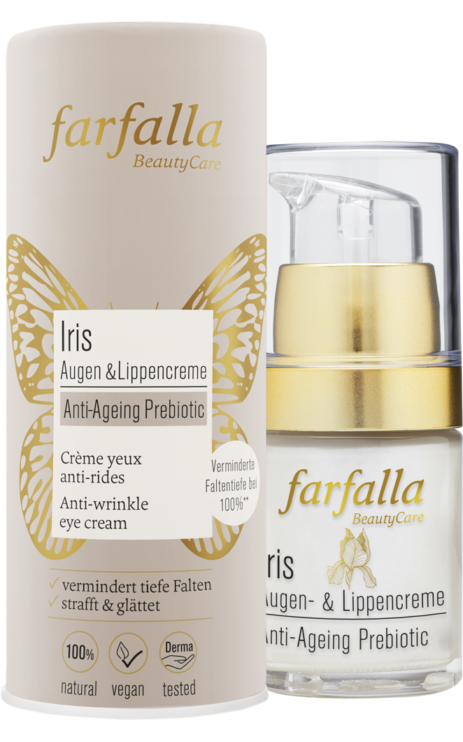 Farfalla Iris Anti-Ageing Prebiotic, Augen- & Lippencreme, 15ml