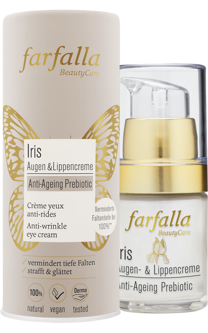 Farfalla Iris Anti-Ageing Prebiotic, Augen- & Lippencreme, 15ml