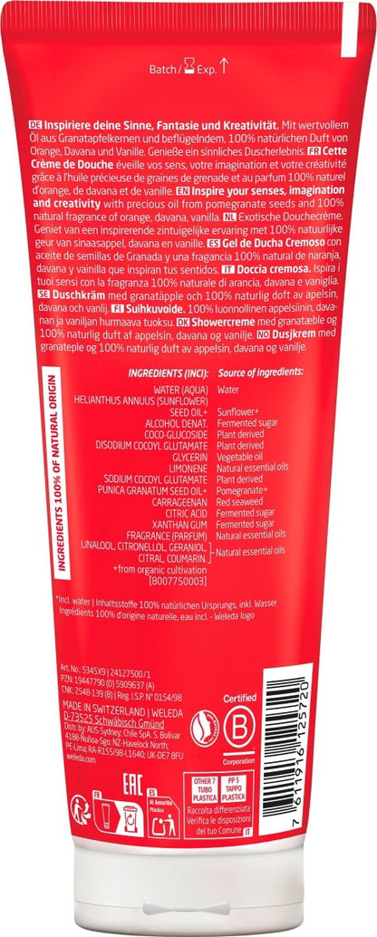 Weleda - Inspire Shower Cream Granatapfel, 200 ml - Weleda