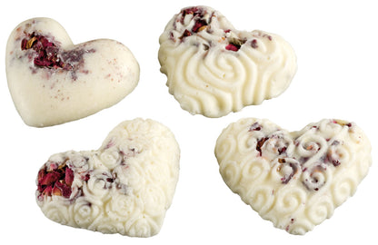 Saling Badeherz Rose mit Schafmilch im Organzasäckchen 35 g - die Naturcosmetic