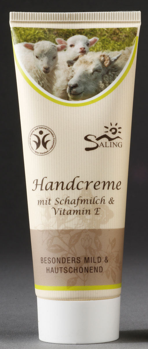 Saling BDIH zertifizierte Handcreme mit Schafmilch & Vitamin E 75 ml - die Naturcosmetic