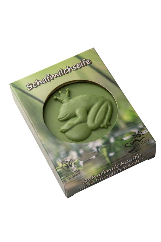Saling Schafmilchseife Frosch Apfel/Limette 75 g - die Naturcosmetic