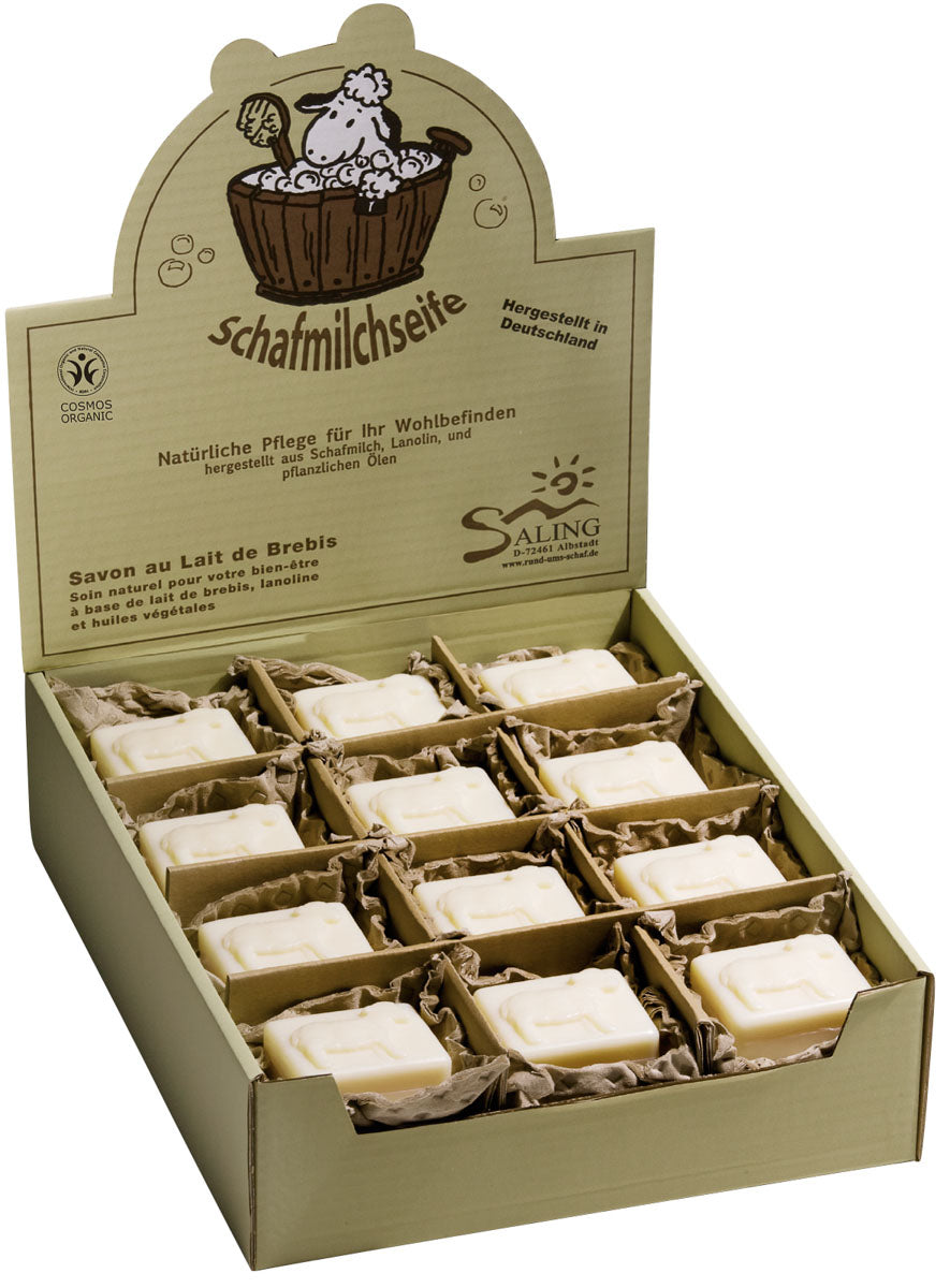Saling Schafmilchseife Lamm eckig 95 g - die Naturcosmetic