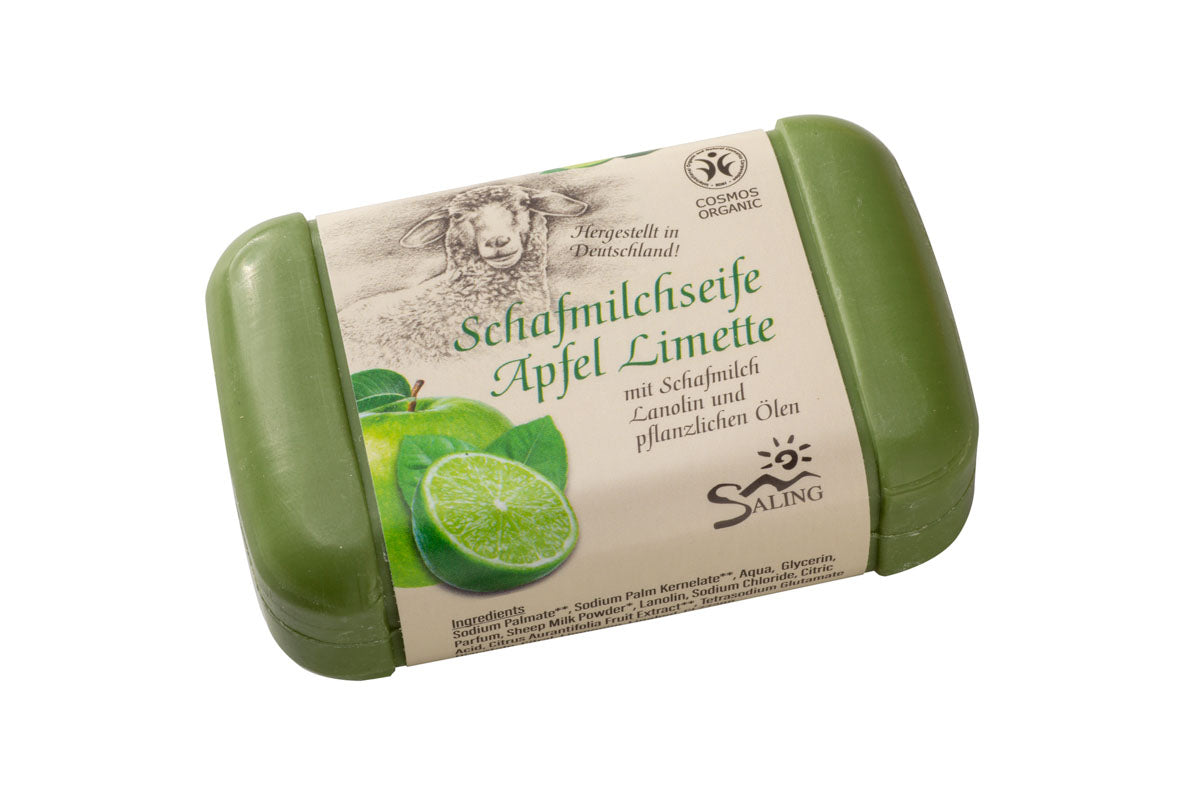 Saling Schafmilchseife Apfel Limette 100 g - die Naturcosmetic