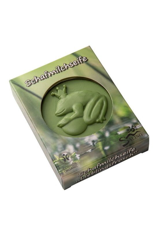 Saling Schafmilchseife Frosch Apfel/Limette 75 g - Saling