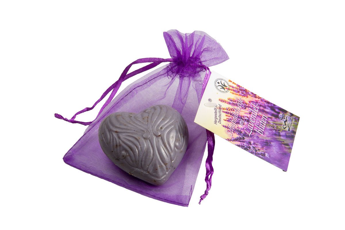 Saling Schafmilchseife Lavendelherz im Organza 65 g - Saling