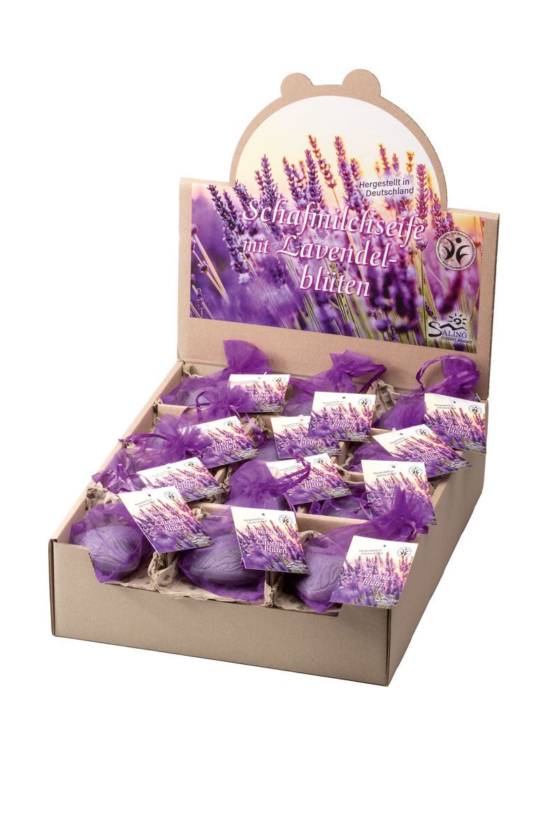 Saling Schafmilchseife Lavendelherz im Organza 65 g - Saling